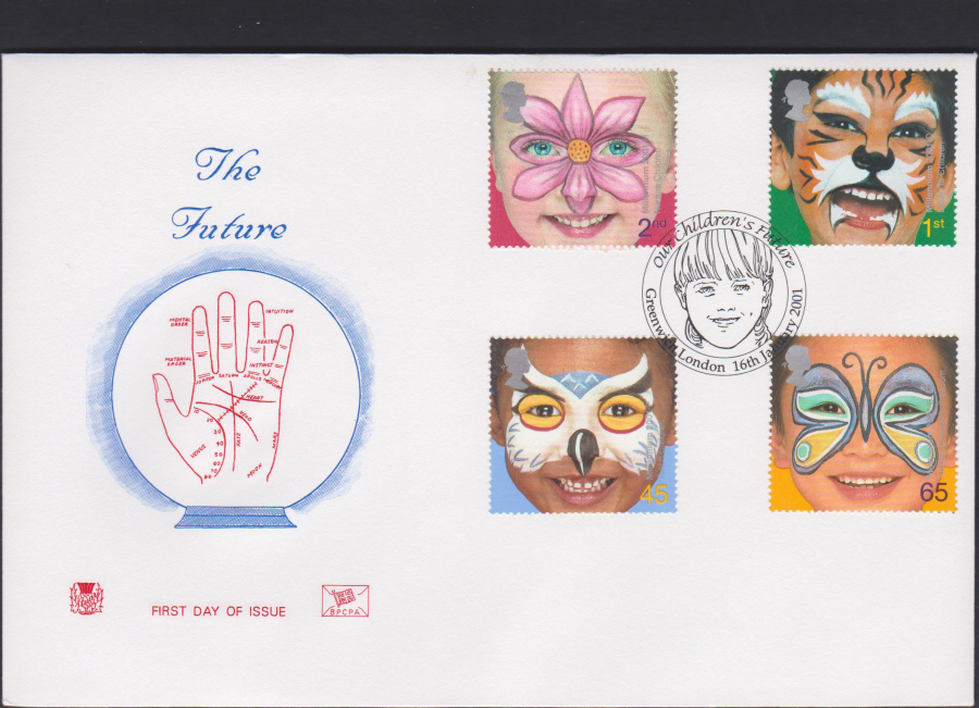 2001 -The Future FDC Stuart - Greenwich, London Postmark