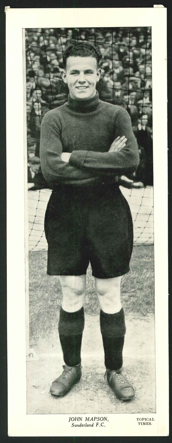 Topical Times Large B & W John Mapson Sunderland F C - Click Image to Close