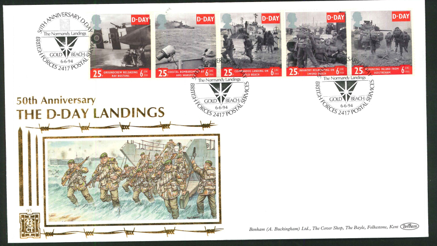 1994 - D-Day First Day Cover - Gold Beach BF2417PS Postmark