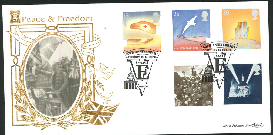 1995 - V E Day First Day Cover - London Postmark