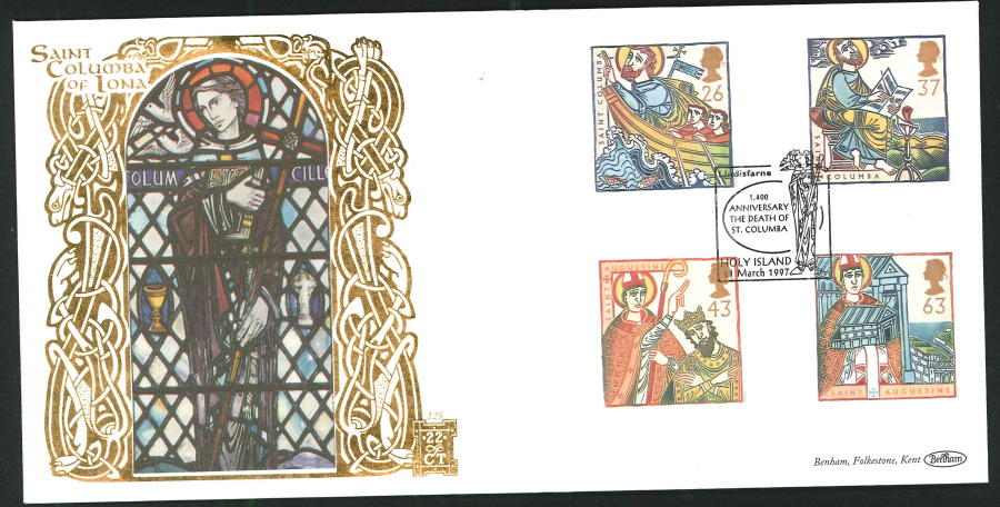 1997 - Missions of Faith First Day Cover - Lindisfarne, Holy Land Postmark