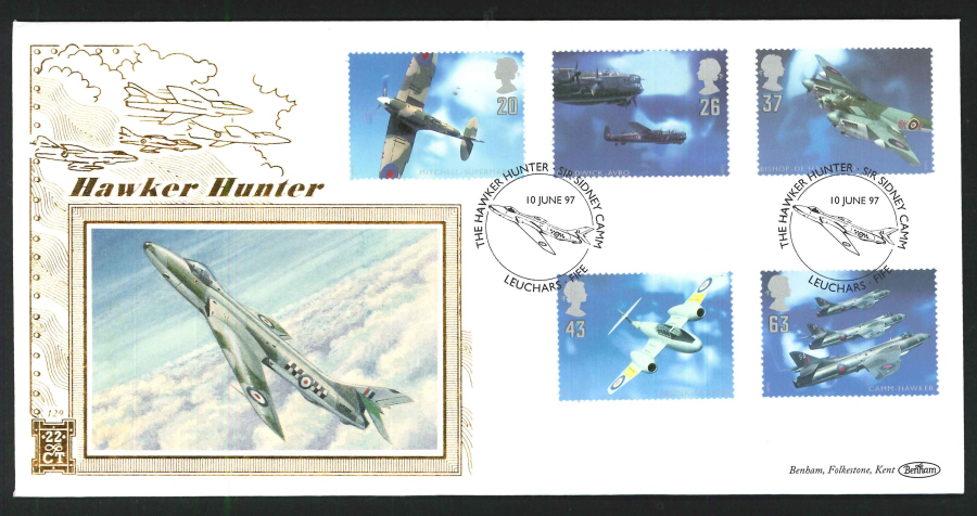 1997 - Architects of the Air First Day Cover - Hawker Hunter Sir Sidney Camm Postmark