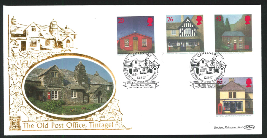 1997 - Post Offices First Day Cover - The Old Post Office, Tintagel Postmark