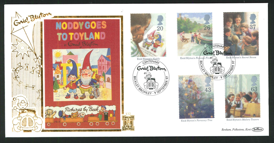 1997 - Enid Blyton Famous Five First Day Cover - Bickley, Bromley (Noddy) Postmark