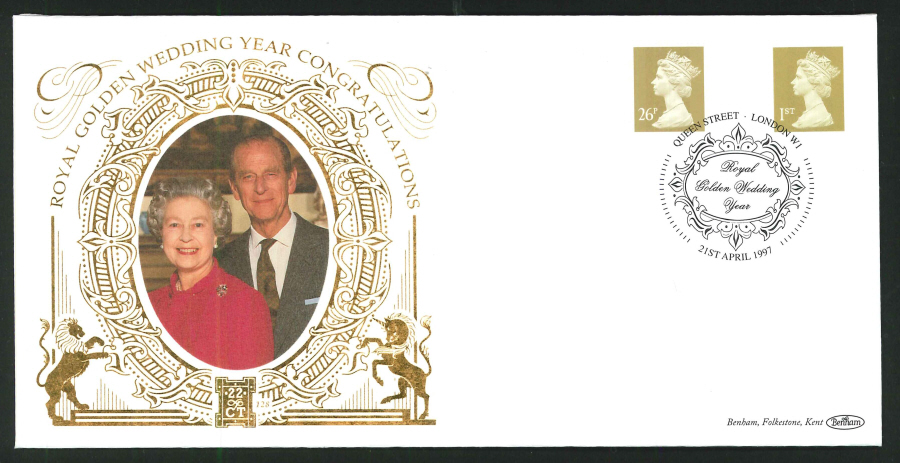 1997 - Royal Golden Wedding Year First Day Cover - Queen Street, London W1 Postmark - Click Image to Close