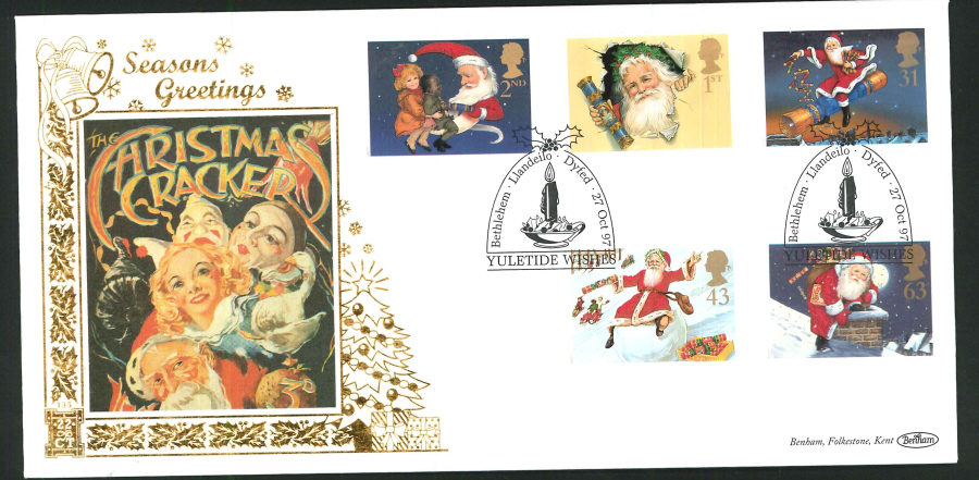1997 - Christmas First Day Cover - Bethlehem (Candle) Postmark - Click Image to Close