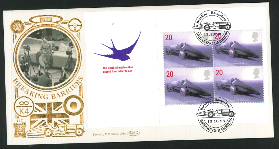 1998 - Breaking Barriers Commemorative Cover- Beaulieu Hampshire Postmark