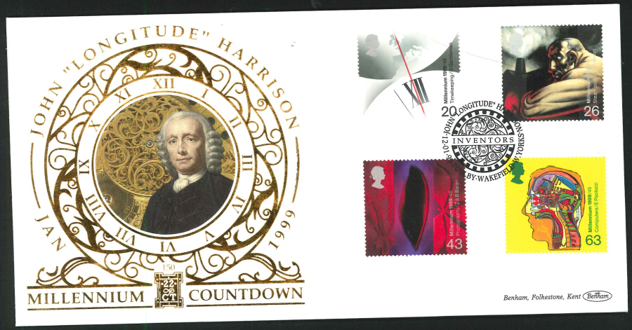 1999 - Inventors' Tale First Day Cover - John Harrison, Foulby Postmark