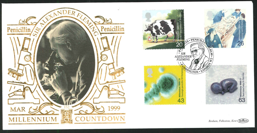 1999 - Patients' Tale First Day Cover - Sir Alexander Fleming, W2 Postmark