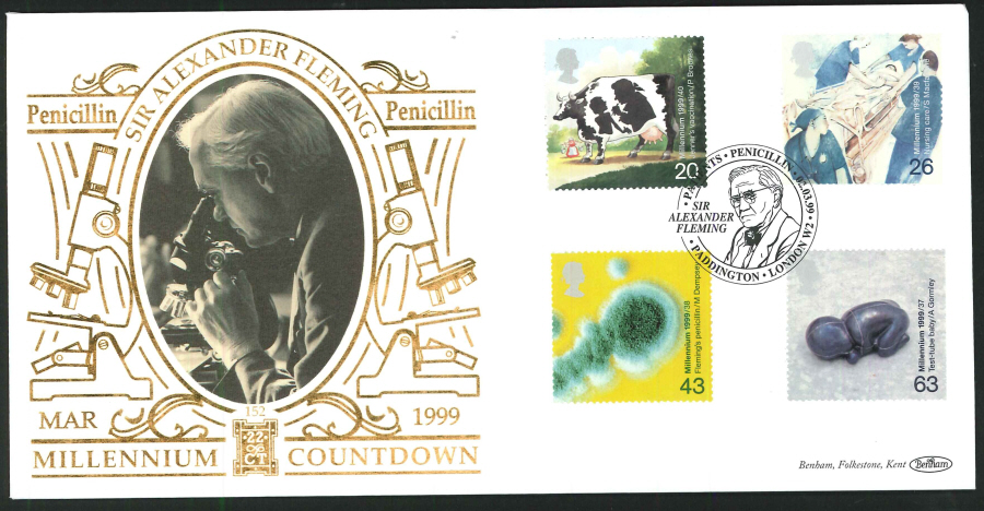 1999 - Patients' Tale First Day Cover - Sir Alexander Fleming, W2 Postmark - Click Image to Close