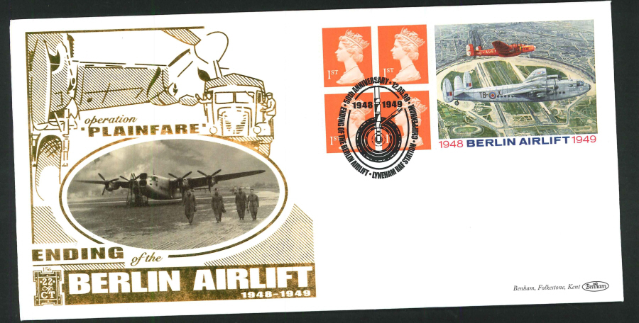 1999 - Berlin Airlift Commemorate Label First Day Cover - Lyneham RAF Station Postmark - Click Image to Close