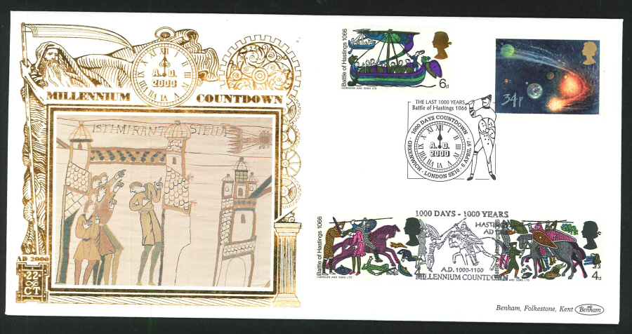 1997 - Millennium Countdown Commemorative Cover - 1000 Days Countdown, Greenwich Postmark - Click Image to Close