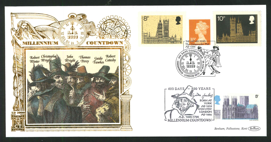 1998 - Millennium Countdown Commemorative Cover - 400 Days Countdown, Greenwich Postmark - Click Image to Close