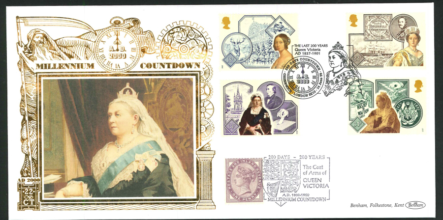 1998 -Millennium Countdown Commemorative Cover - 200 Days Countdown, Greenwich Postmark - Click Image to Close