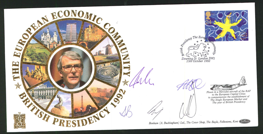1992 - Single European Market First Day Cover - British Presidency, Downing Street Postmark