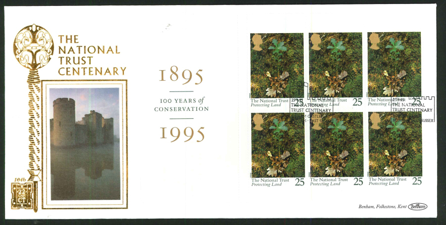 1995 - National Trust Prestige Stamp Book First Day Cover - Bodiam Castle Postmark - Click Image to Close