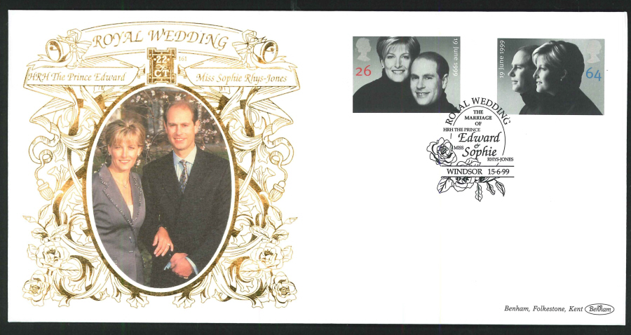 1999 - Royal Wedding First Day Cover - Windsor (Rose) Postmark