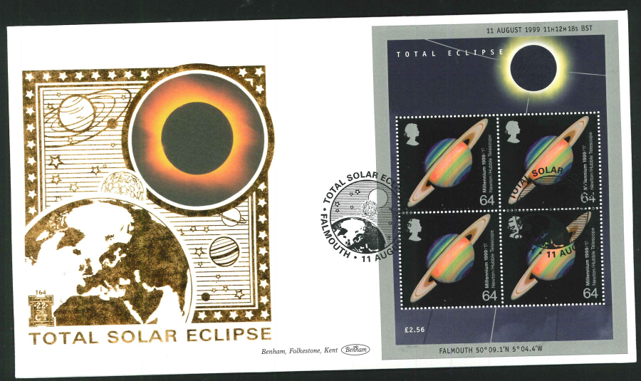 1999 - Total Solar Eclipse First Day Cover - Falmouth Postmark