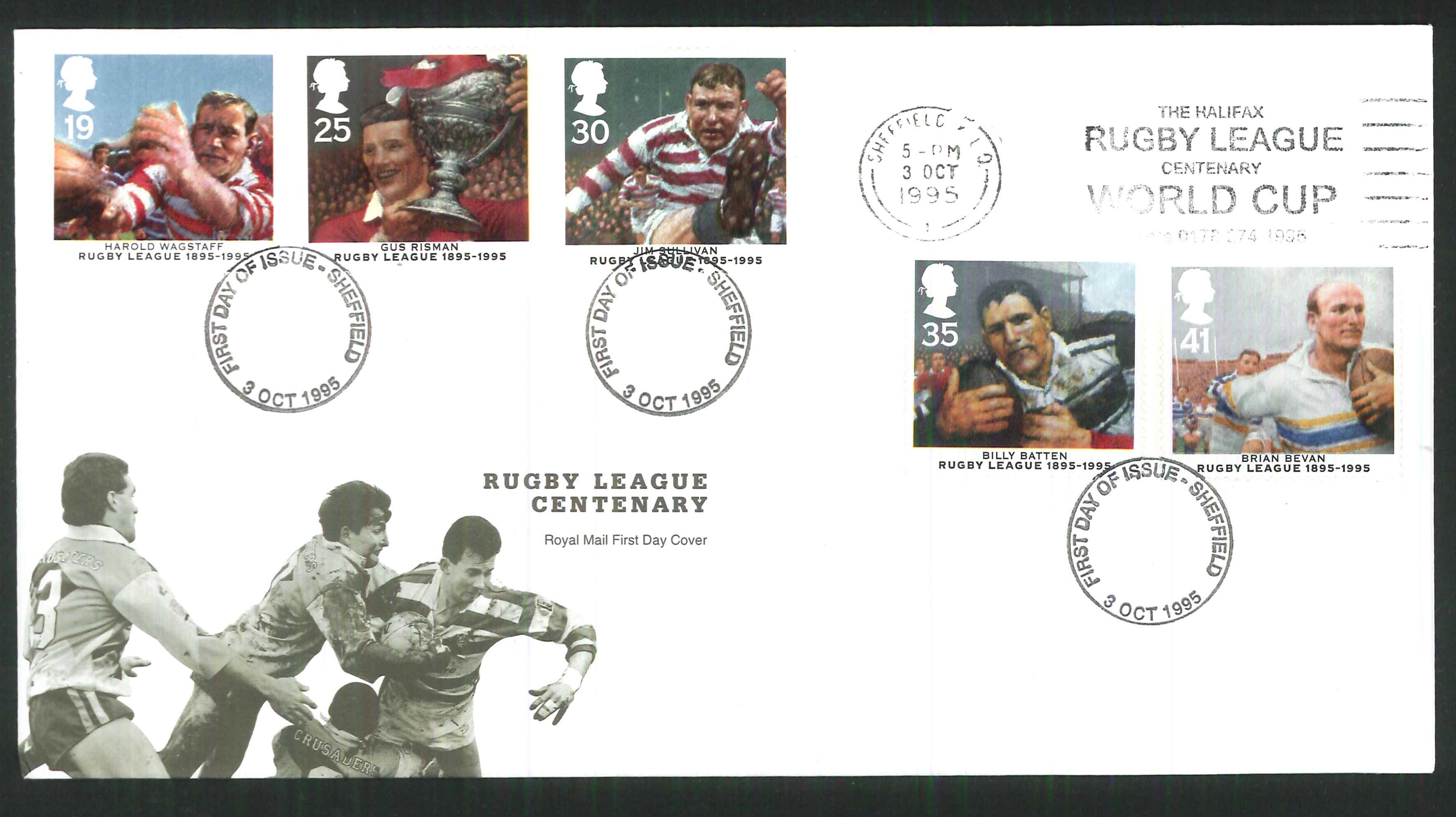 1995 - Rugby League First Day Cover - Slogan Postmark - Click Image to Close