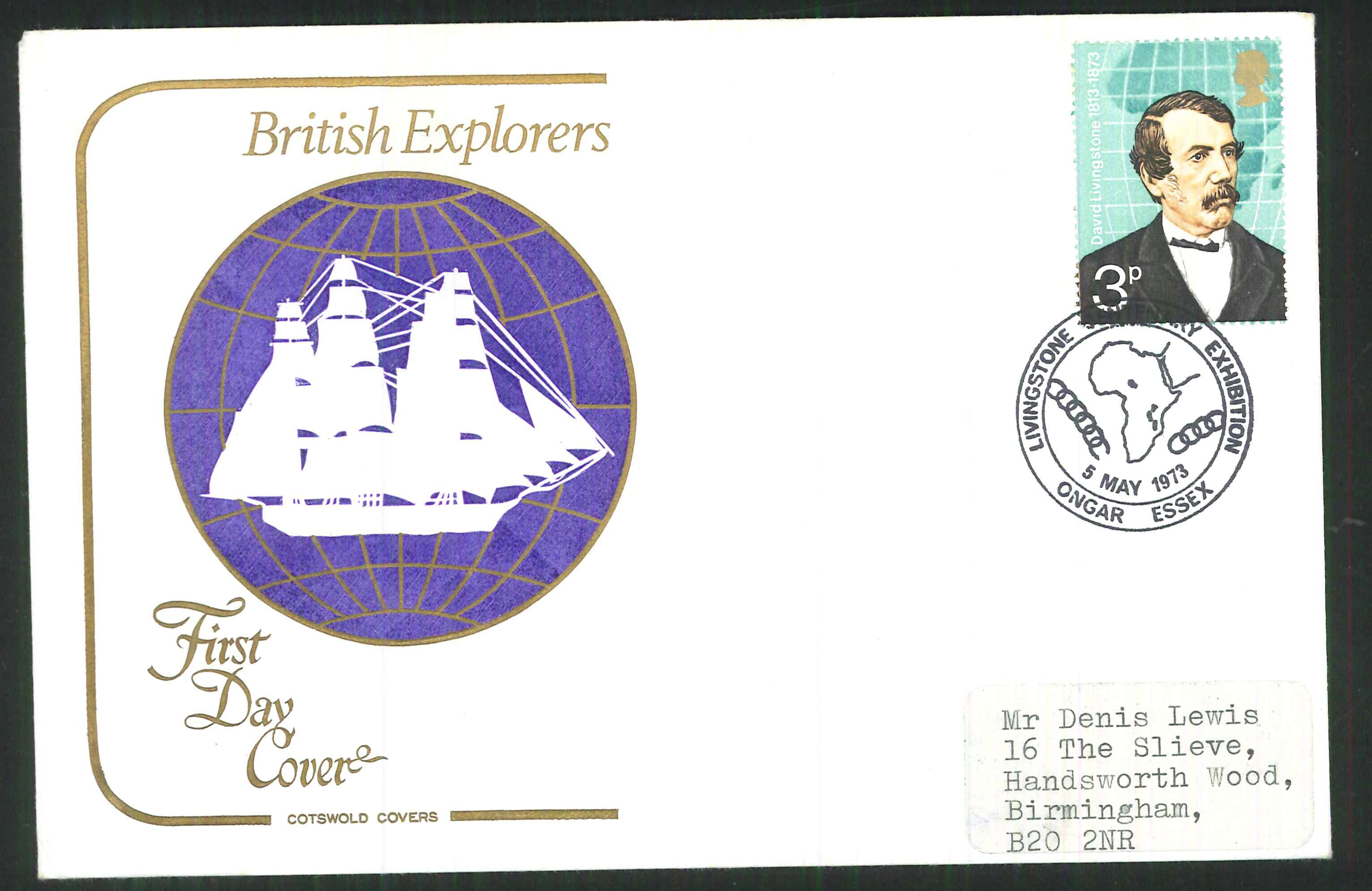1973 Cotswold British Explorers FDC Drake Island Plymouth Postmark - Click Image to Close