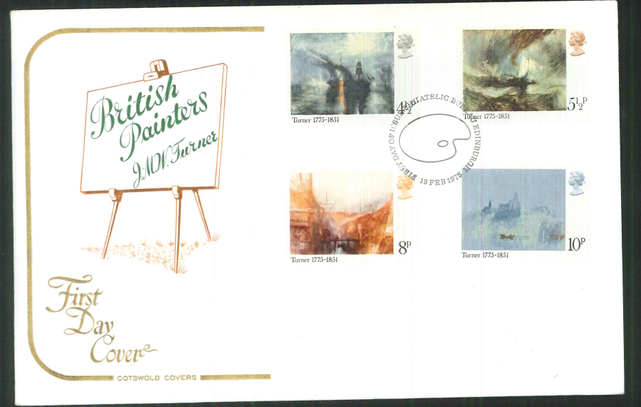 1975 Cotswold Painters FDC Philatelic Bureau Postmark