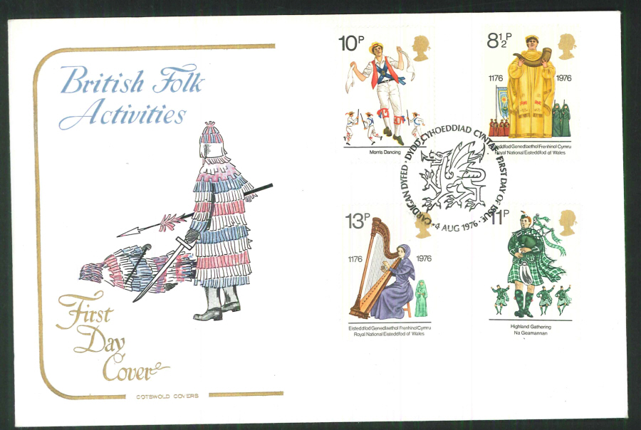 1976 Cotswold Culture FDC F D I Cardigan Postmark - Click Image to Close
