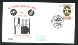 1997 Strand Cricket Cover Australia v New Zealand Perth - Click Image to Close