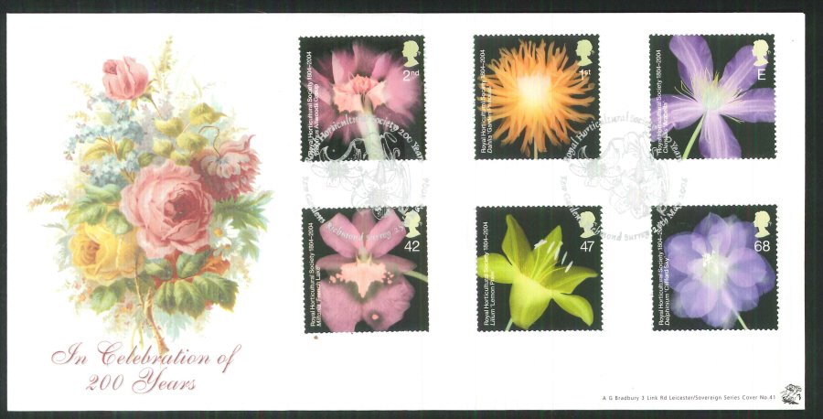2004 Bradbury ( Sovereign No 41 ) Royal Horticultural Society Postmark: Kew Gardens, Lillies, - Click Image to Close