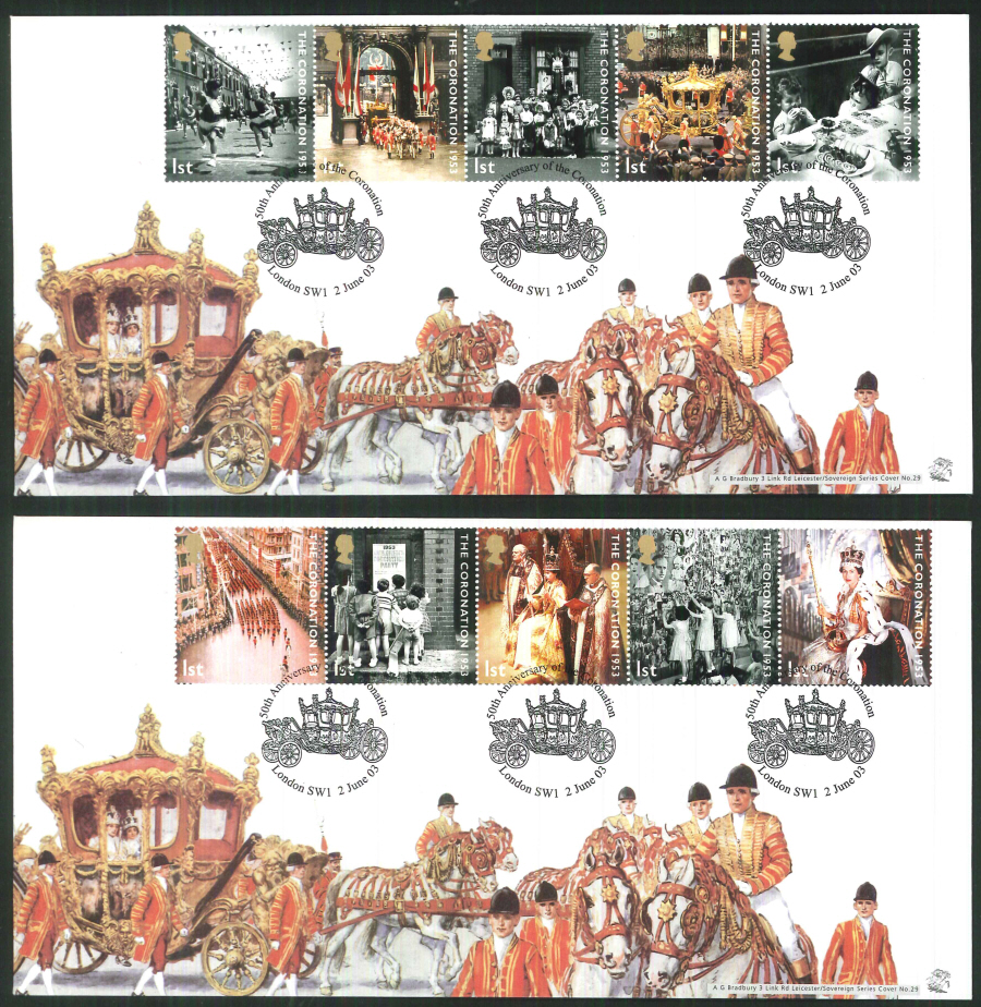 2003 Bradbury ( Sovereign No 29 ) Coronation 50th Anniversary - Postmark: London SW1 Special Handstamp - Click Image to Close