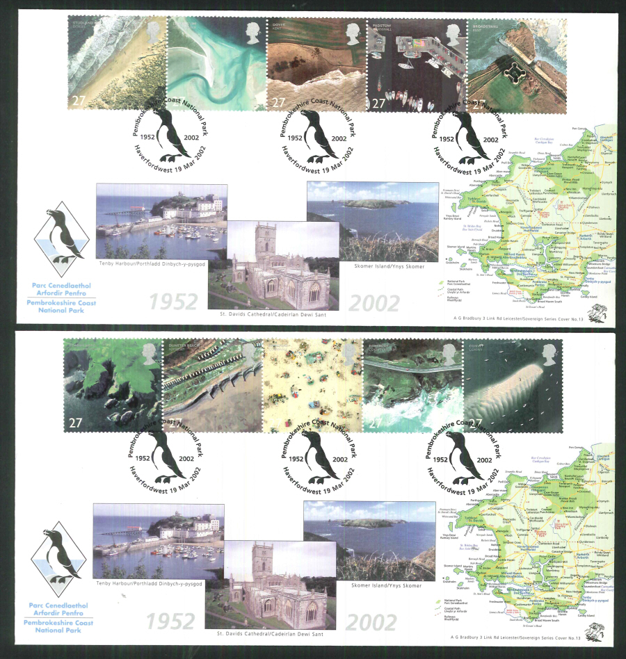 2002 Bradbury ( Sovereign No 13 ) Coastlines Postmark: Haverfordwest Special Handstamp - Click Image to Close