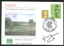 2004 Signed Lords Cricket Cover Autographed by Nasser Hussein