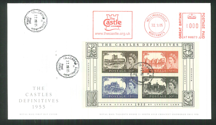 2005 Castles Mini Sheet F D C Meter Mark The Castle + C D S