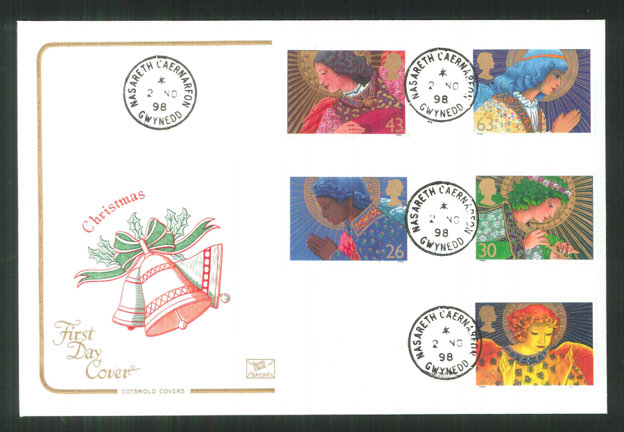 1998 Cotswold Christmas FDC Nasareth C D S Postmark - Click Image to Close