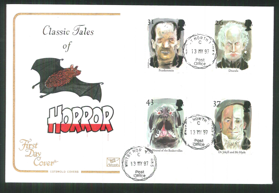 1997 Cotswold Tales of Horror FDC Elstree Herts C D S Postmark