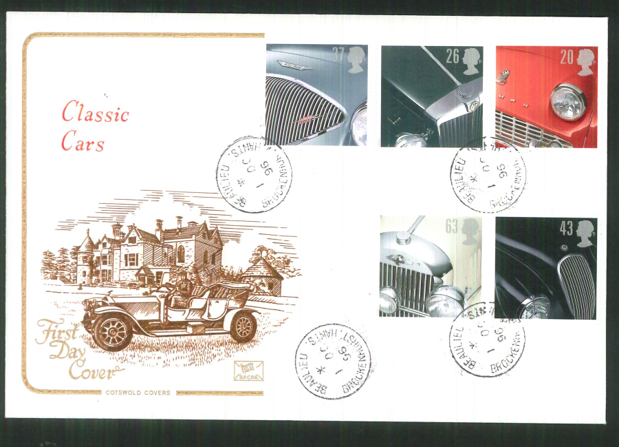 1996 Cotswold Classic Cars FDC Beaulieu C D S Postmark