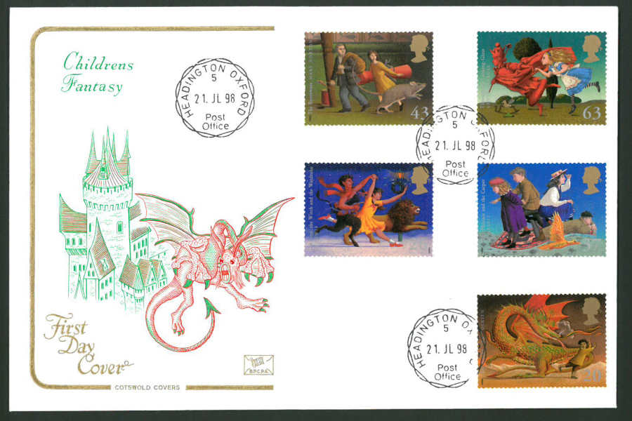 1998 Cotswold Childrens Fantasy FDC Headington,Oxford C D S Postmark