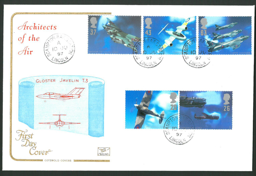 1997 Cotswold Architects of the Air FDC ScamptonC D S Postmark