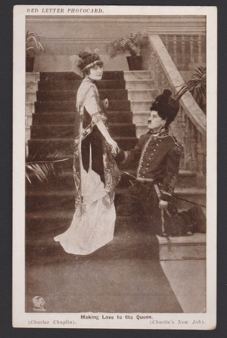 Red Letter Charlie Chaplin Making Love to the Queen - Click Image to Close