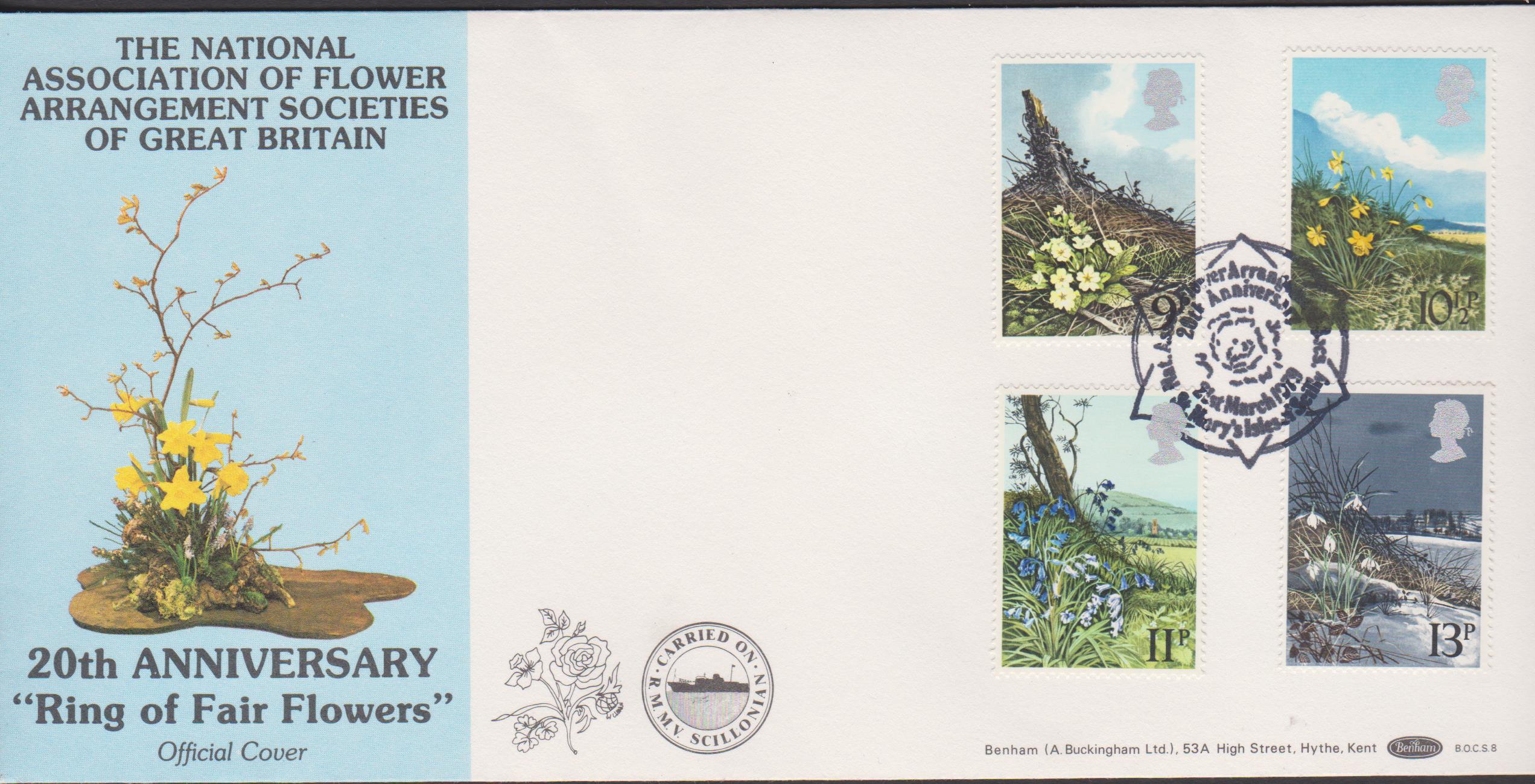 1979 Benham FDC Flowers BOCS8 ST Mary's Postmark