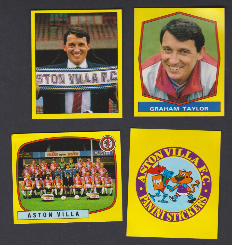 Panini Football 88 Stickers Group from Aston Villa Group of 4 stickers - Click Image to Close