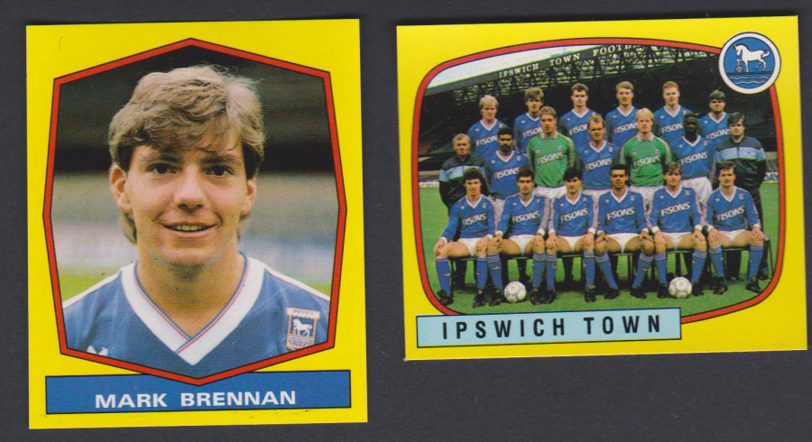 Panini Football 88 Stickers Group from Ipswich Town of 2 stickers