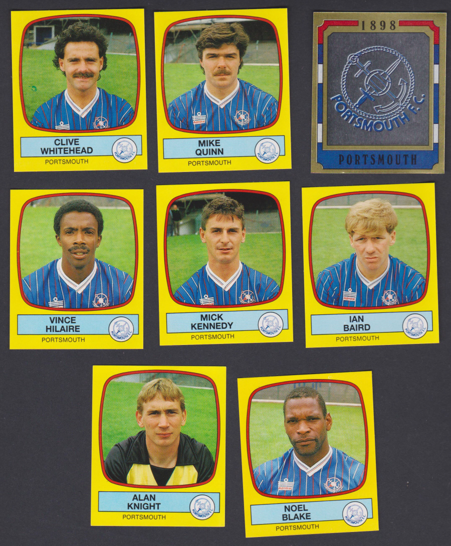 Panini Football 88 Stickers Group from Portsmouth F C of 8 stickers