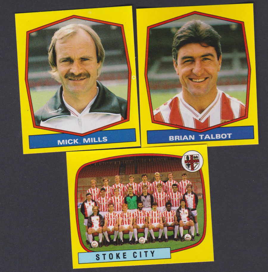 Panini Football 88 Stickers Group from Stoke City of 3 stickers