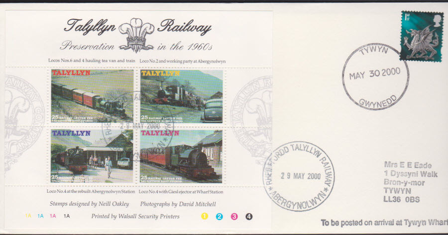 2000 Railway Talyllyn Railway Cover Tywyn Postmark