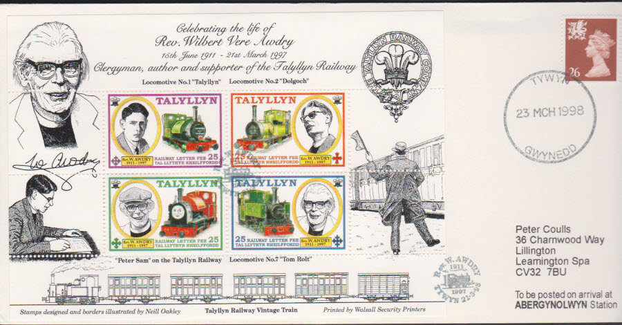 1998 Railway Talyllyn Railway Cover Tywyn Postmark