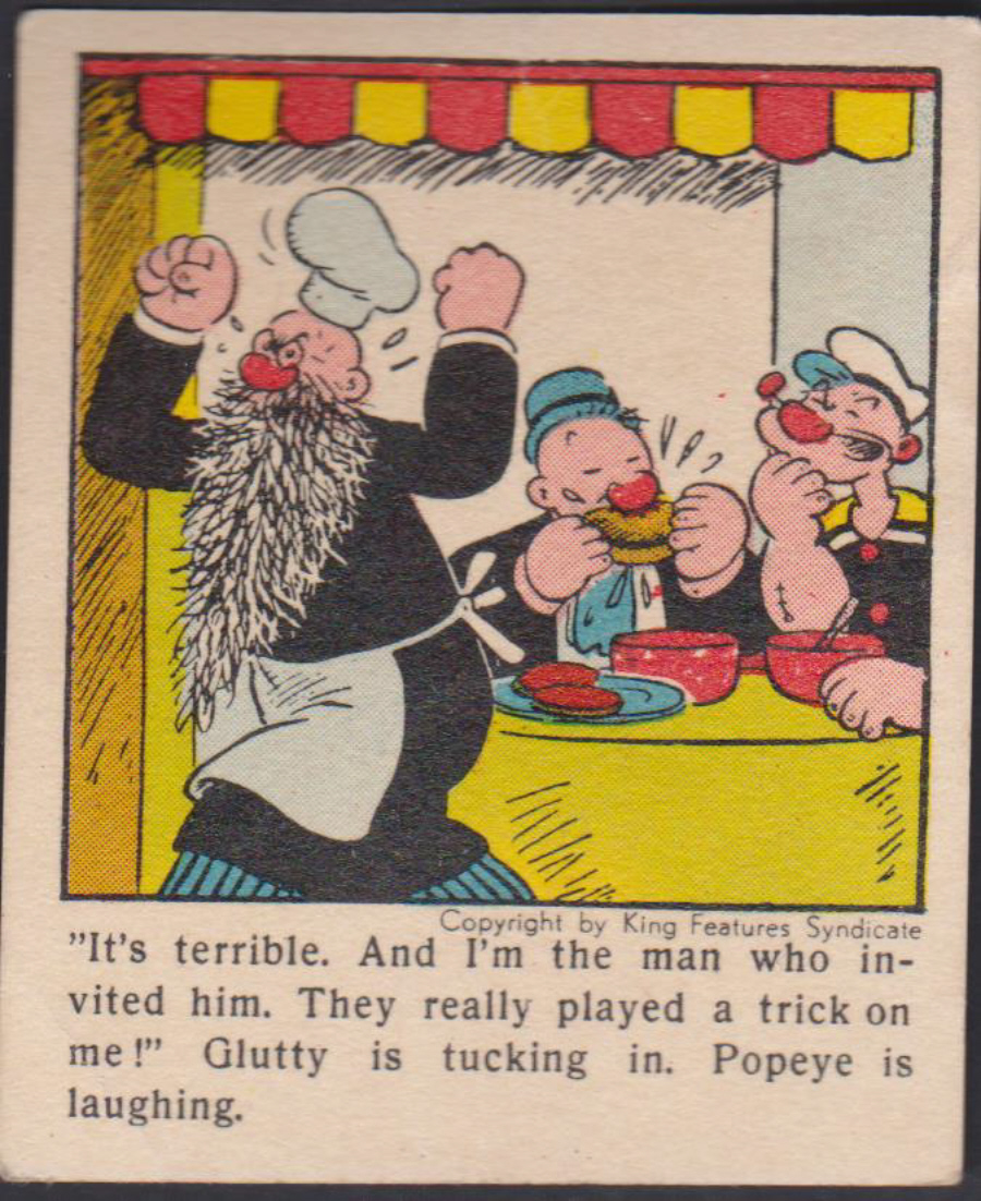 Klene Gum Popeye From 1954 No Series 5 No 12 - Click Image to Close