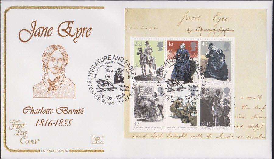 2005 Jane Eyre COTSWOLD M/S FDC Stories Rd, London Handstamp - Click Image to Close