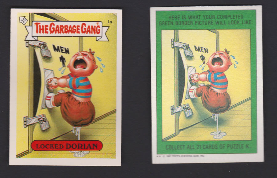 Topps U K Issue Garbage Gang 1991 Series 1a Dorian poster back