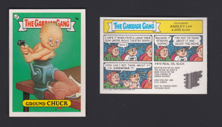 Topps U K Issue Garbage Gang 1991 Series 3a Chuck