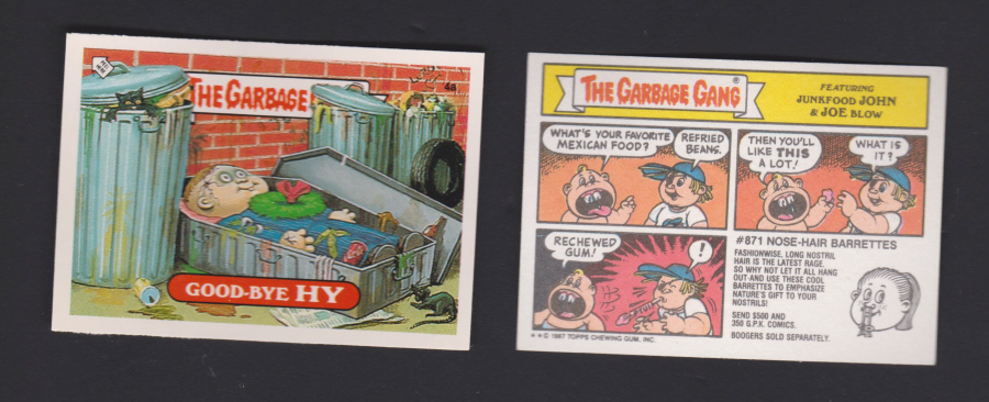Topps U K Issue Garbage Gang 1991 Series 4a Hy - Click Image to Close